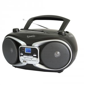 Supersonic SC-504 Portable Audio System Mp3cd Player With Usbaux Input