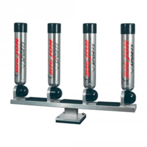 Big RH04432 Big Jon Quad Multi-set Rod Holder Pedestal Mount - Silver