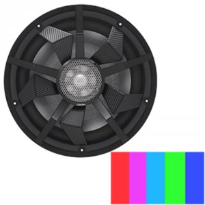 Clarion CM3013WL 12 Marine Subwoofer Wblack And Silver Grilles