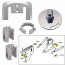 Tecnoseal 20803 Anode Kit Whardware - Mercury Bravo 1 - Zinc