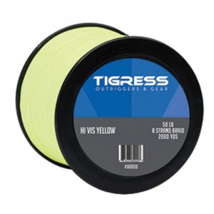 Tigress 80000 High- Visibility 50lb Kite Braid - Yellow