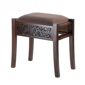 Accent 10015373 Rectangle Wood Padded Foot Stool