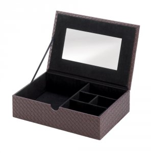 Accent 10015406 Faux Leather Jewelry Treasure Box