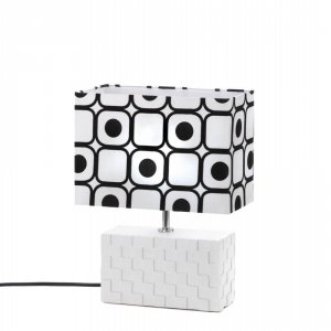 Gallery 10015531 Modern Black And White Shapes Table Lamp