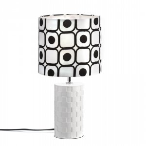 Gallery 10015649 Modern Black And White Table Lamp