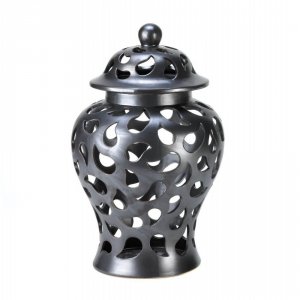 Accent 10015685 Ceramic Decorative Teardrop Jar With Lid