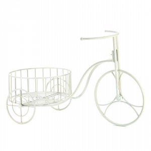 Summerfield 10015694 White Metal Tricycle Planter