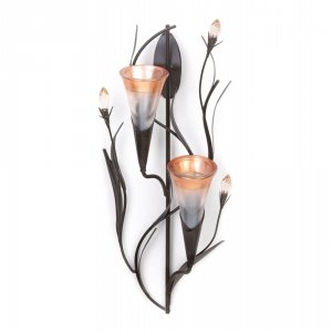 Gallery 10015810 Dawn Lily Double Candle Wall Sconce