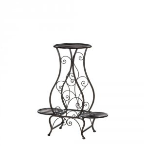 Summerfield 10015848 Hourglass Iron Plant Stand For Three Plants