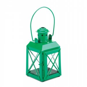 Gallery 10015850 Mini Crisscross Candle Lamp Green