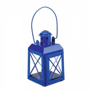 Gallery 10015853 Mini Crisscross Candle Lamp Blue