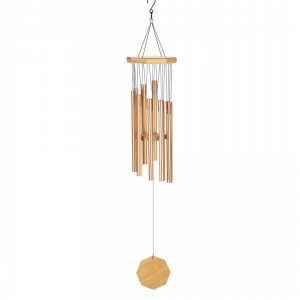 Summerfield 10015859 Copper-tone Metal And Wood Windchime