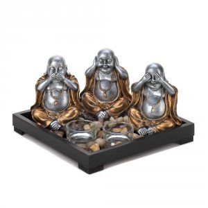 Gallery 10016195 No Evil Buddha Candle Garden