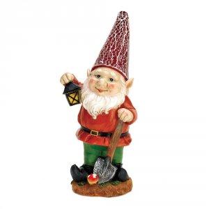 Summerfield 10016217 Little Lantern Gnome Solar Statue