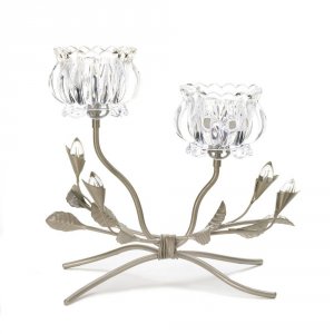 Gallery 10016363 Crystal Flowers Candleholder