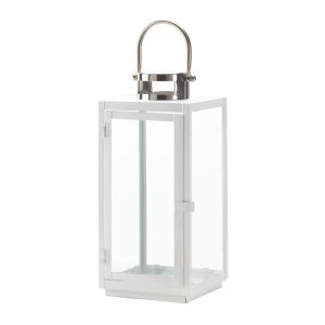 Gallery 10016385 Large Carrel White Lantern