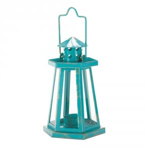 Gallery 10016388 Aqua Lighthouse Mini Lantern