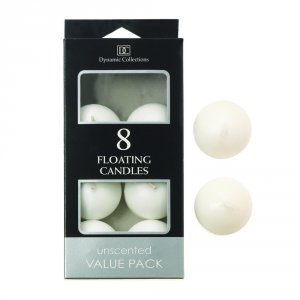 Sunrise 10016506 8pk Floating Candles Unscented