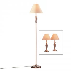 Gallery 10017182 Antique Copper Lamp Trio