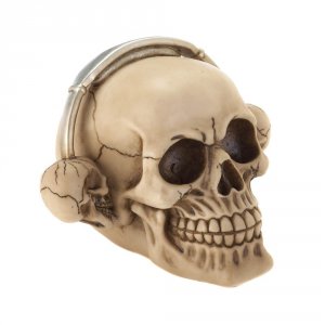 Dragon 10017292 Rockin Headphone Skull Figurine