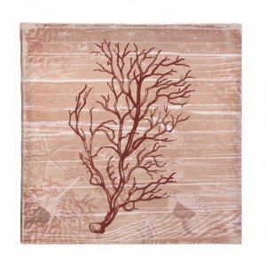 Accent 10017388 Sea-swept Coral Canvas Wall Art