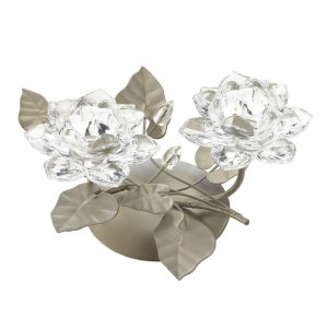 Gallery 10017424 Crystal Flower Centerpiece Candleholder