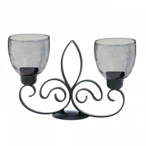 Gallery 10017609 Fleur De Lis Duo Candle Stand