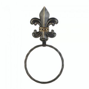 Accent 10017729 Fleur-de-lis Towel Ring