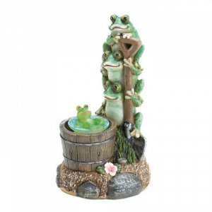 Summerfield 10017855 Solar Rotating Frog Garden Decor