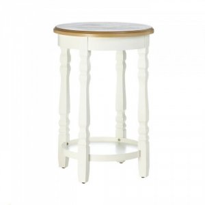 Accent 10017872 Wood Top Round Accent Table