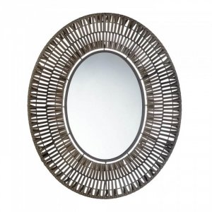 Accent 10017892 Faux Rattan Oblong Wall Mirror