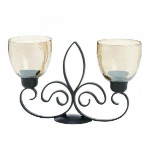 Gallery 10017899 Fleur De Lis Dual Candleholder