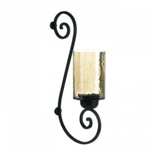 Gallery 10017901 Iridescent Glass Scroll Wall Sconce