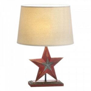 Gallery 10017903 Farmhouse Red Star Table Lamp