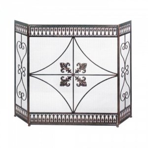 Accent 10018032 Fleur-de-lis Fireplace Screen