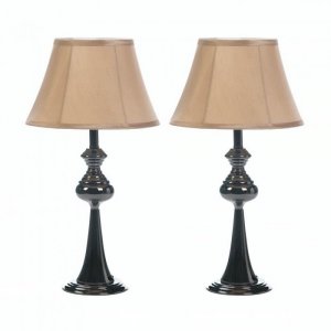 Gallery 10018041 Black Plated Lamp Trio