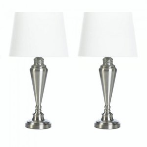 Gallery 10018043 Nickel Plated Lamp Trio