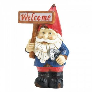 Summerfield 10018056 Welcome Gnome Solar Statue