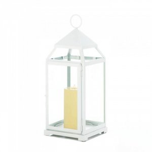 Gallery 10018114 Large White Contemporary Lantern