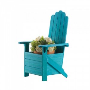 Summerfield 10018256 Blue Adirondack Chair Planter