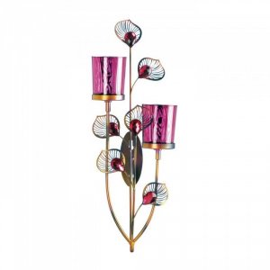 Gallery 10018269 Pink Peacock Wall Sconce