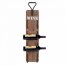 Accent 10018299 Wine Bottle Wall Rack With Metal Handle