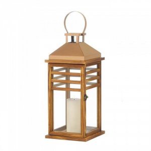 Gallery 10018316 Large Contemporary Rose Gold Top Lantern