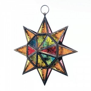 Gallery 10018326 Multi Faceted Colorful Star Lantern