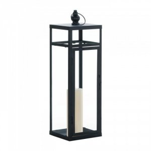 Gallery 10018344 Large Black Dramatic Geometry Lantern