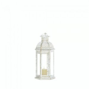 Gallery 10018347 White Moroccan Lattice Lantern