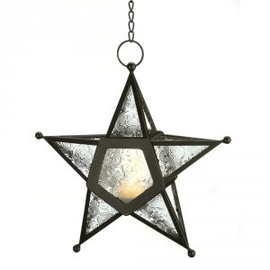 Gallery 12287 Clear Glass Star Lantern 100