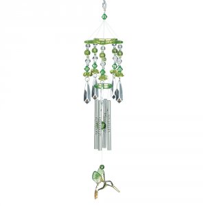 Songbird 10018594 Green Acrylic Hummingbird Windchimes