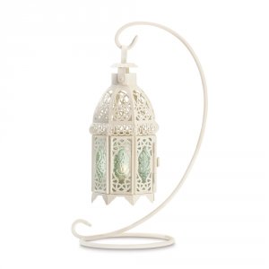 Gallery 37439 White Fancy Lantern Wstand 100