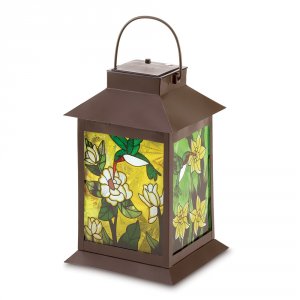 Gallery 38682 Solar-powered Floral Lantern 100